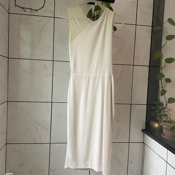 Cream Formal Halston Dress - Picture 3 of 5